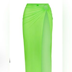 Skims MESH LONG SARONG| neon green(184)
